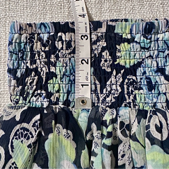 JUSTICE Floral Tiered Skirt Built-in Shorts Blue Green Sheer Fairycore Girl 12 - Picture 10 of 11